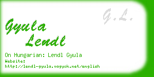 gyula lendl business card